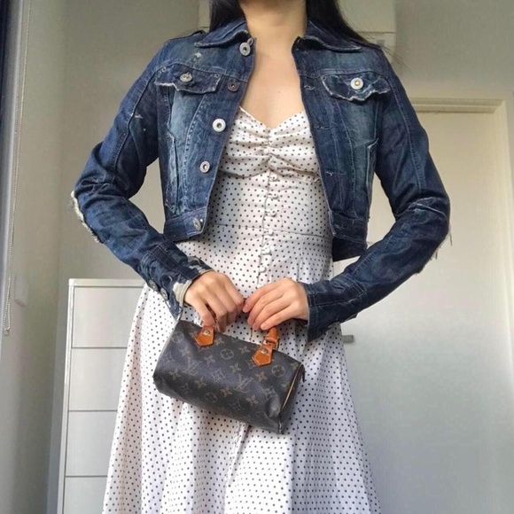 Gorgeous vintage denim mini crop jacket - size6(XS) - Picture 4 of 4